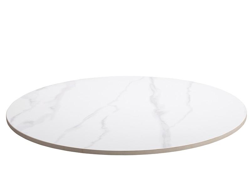 Calacatta Round Ceramic Table - Industrious Decor