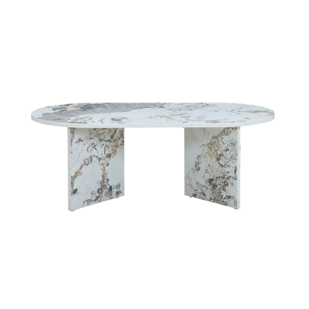 Nord Oval Coffee Table – Calacatta - Industrious Decor