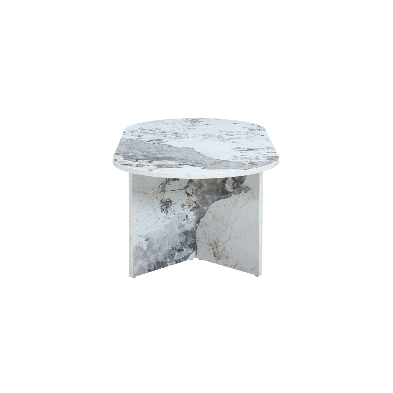 Nord Oval Coffee Table – Calacatta - Industrious Decor