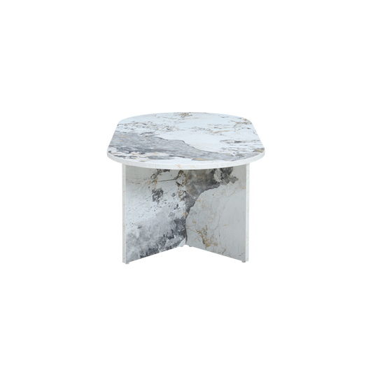 Nord Oval Coffee Table – Calacatta - Industrious Decor