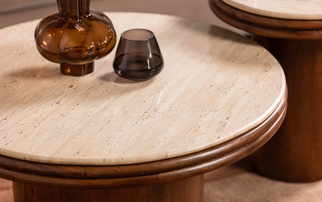 Marlo Travertine Console Table