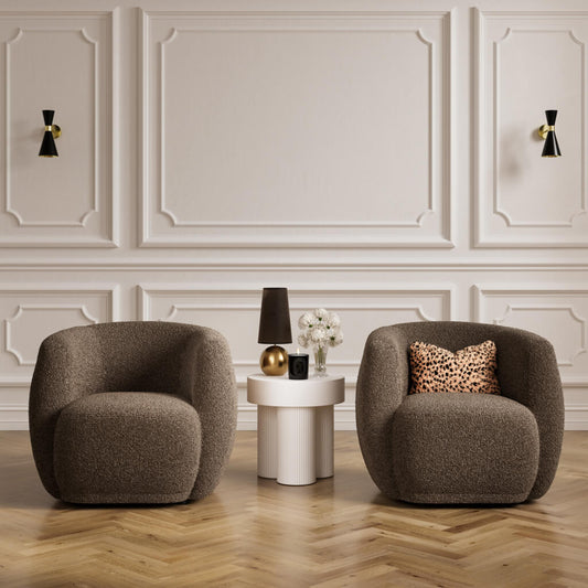 Boo Accent Mocha Boucle - Industrious Decor