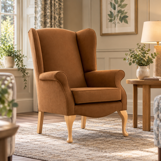 Brammell Wingback Lounge Chair - Industrious Decor