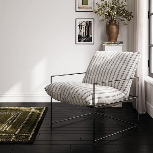 Bronx Mono Stripe Chair - Industrious Decor