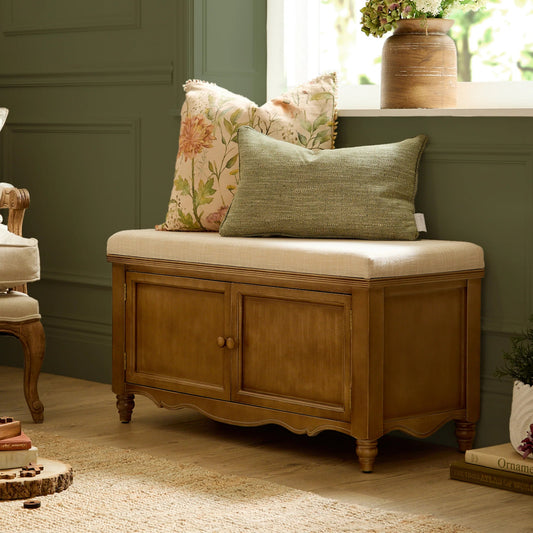 Camille Wooden Bench - Industrious Decor