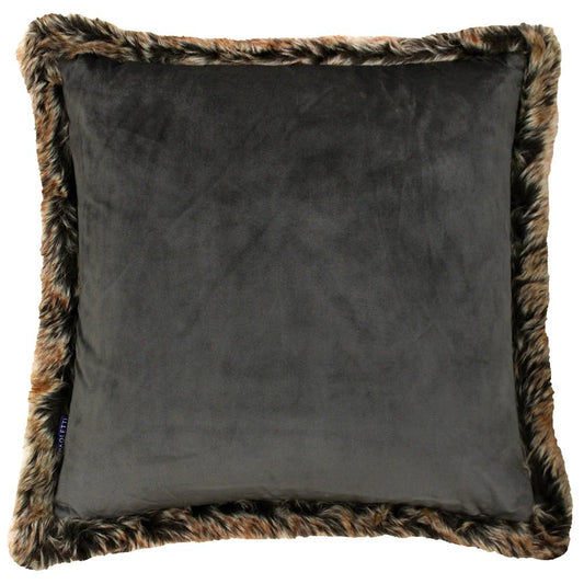 Fur Trimmed Velvet Cushion - Industrious Decor