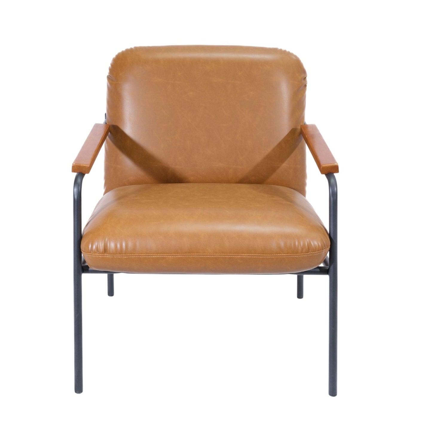 Halstead Accent Chair - Crib 5 | Brown Faux Leather