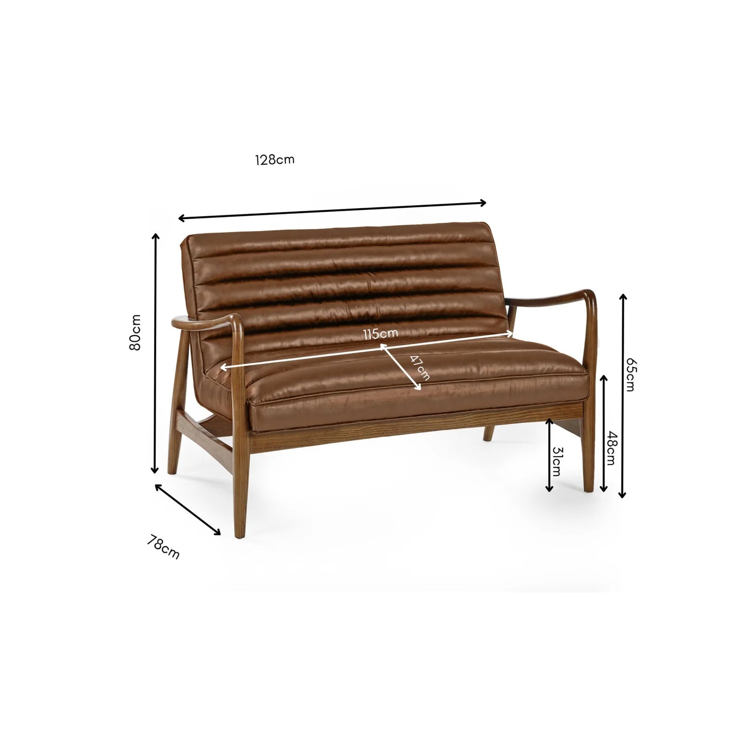 Hemel 2 Seater Sofa — Natural - Industrious Decor
