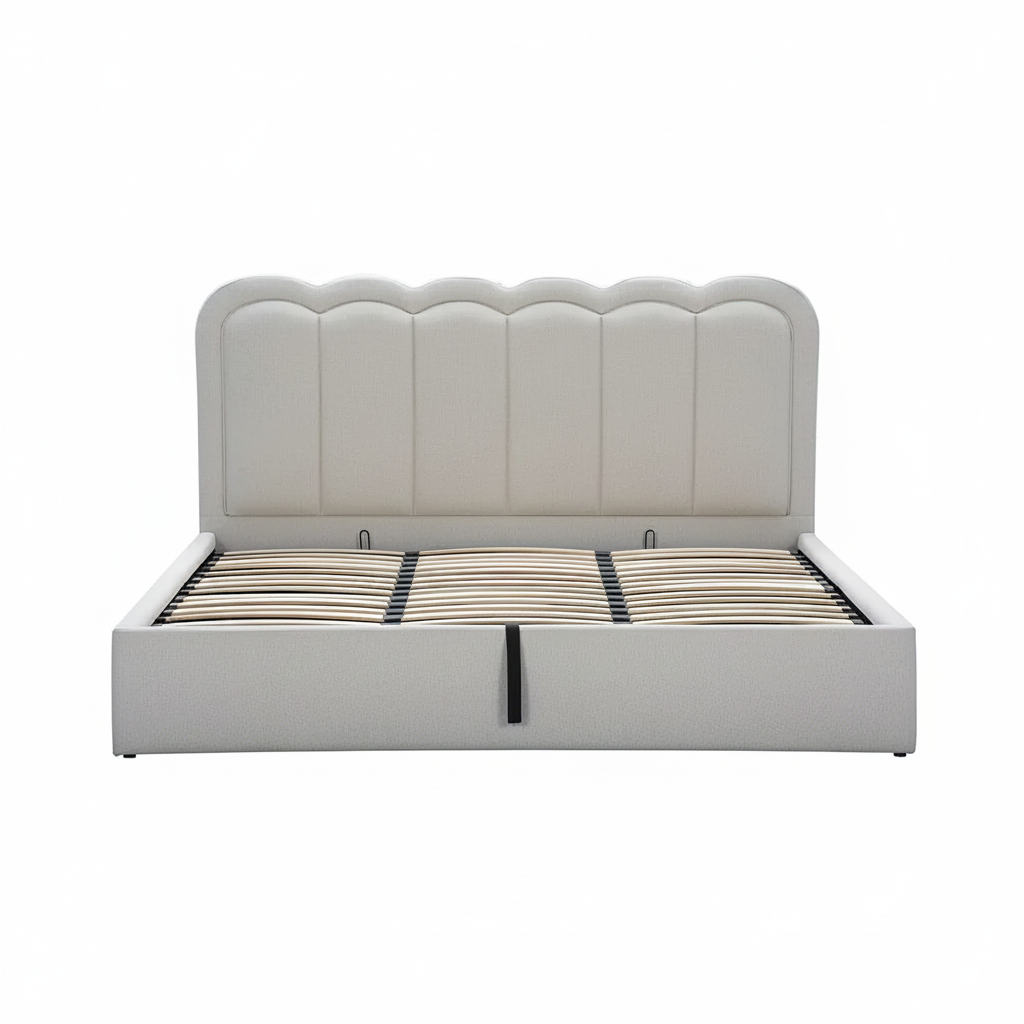 Bow Ottoman Storage Bed front view