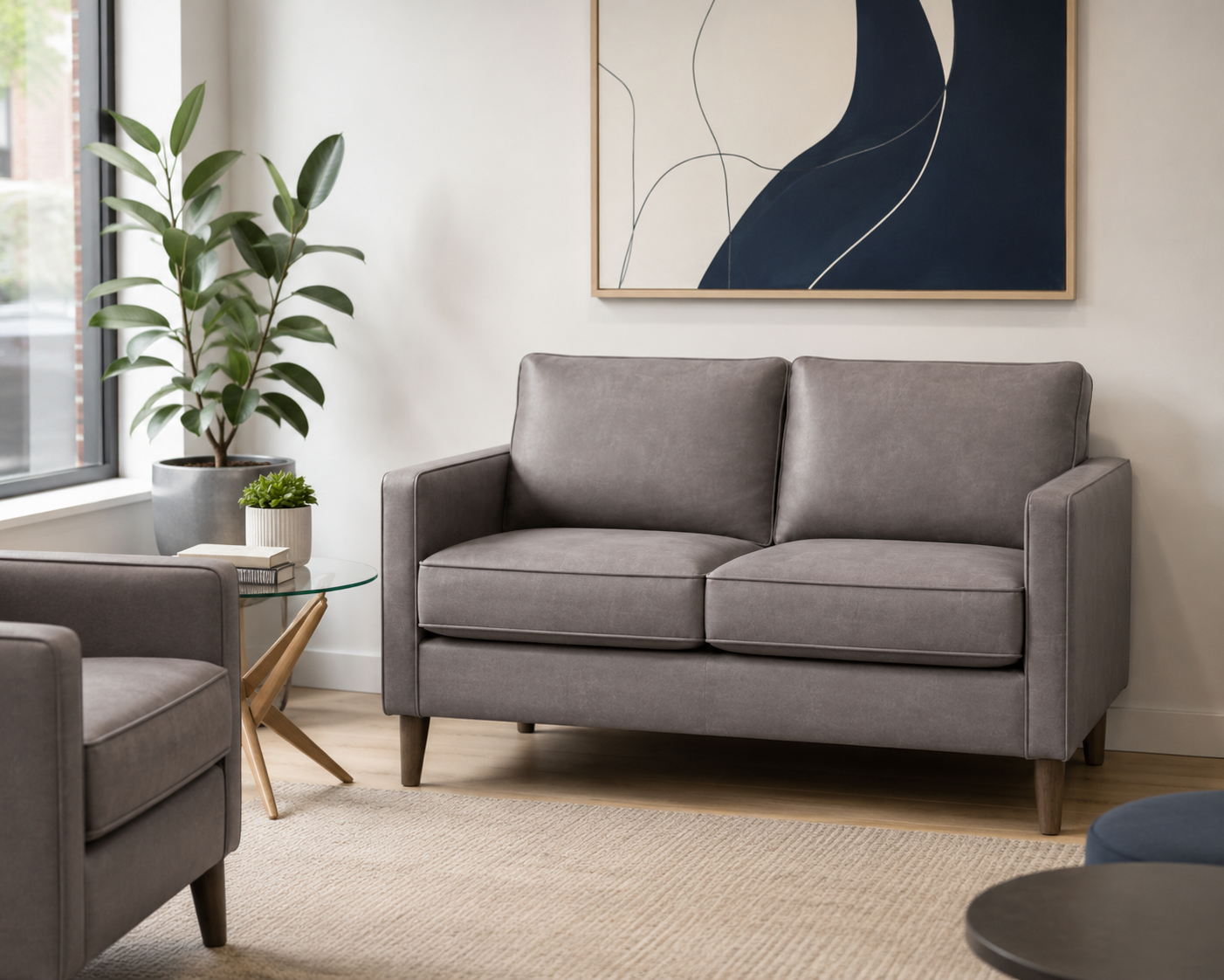 Kelso 2-Seater Tan | CRIB 5 Faux Leather Sofa | In Stock - Industrious Decor