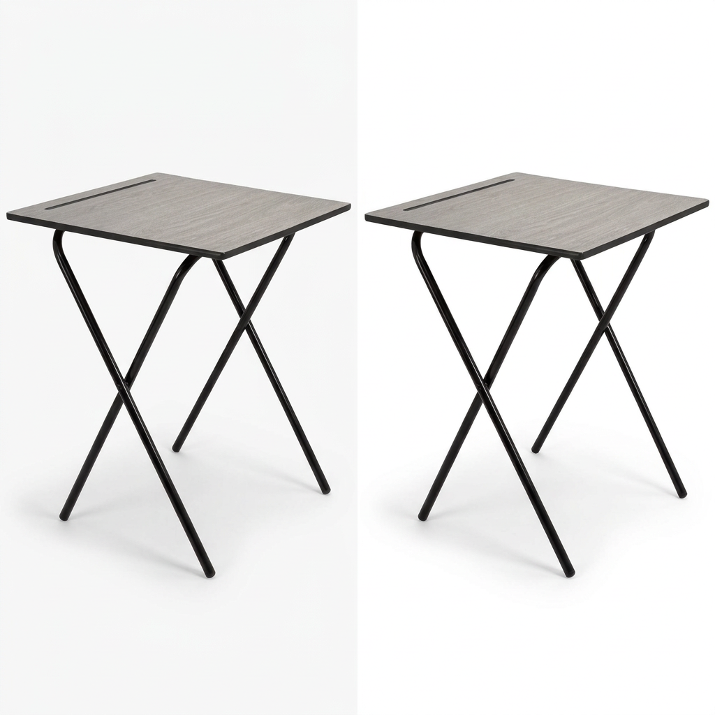 Edren Folding Exam Desk Grey Black Pack of 2 desks - Industrious Decor