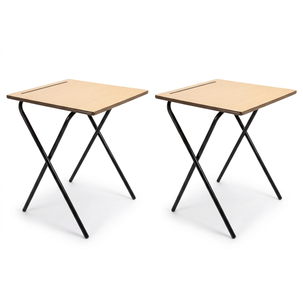 Edren Premium Folding Exam Desk Pack of 2 Desks - Industrious Decor