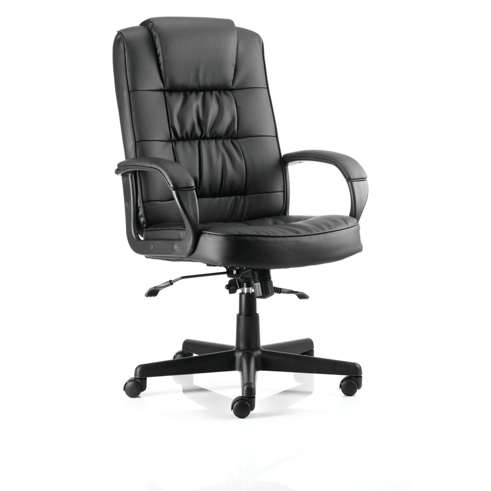 Uxbridge High Back Black Executive Office Chair with Arms