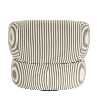 Hugo Olive Stripe Accent Chair