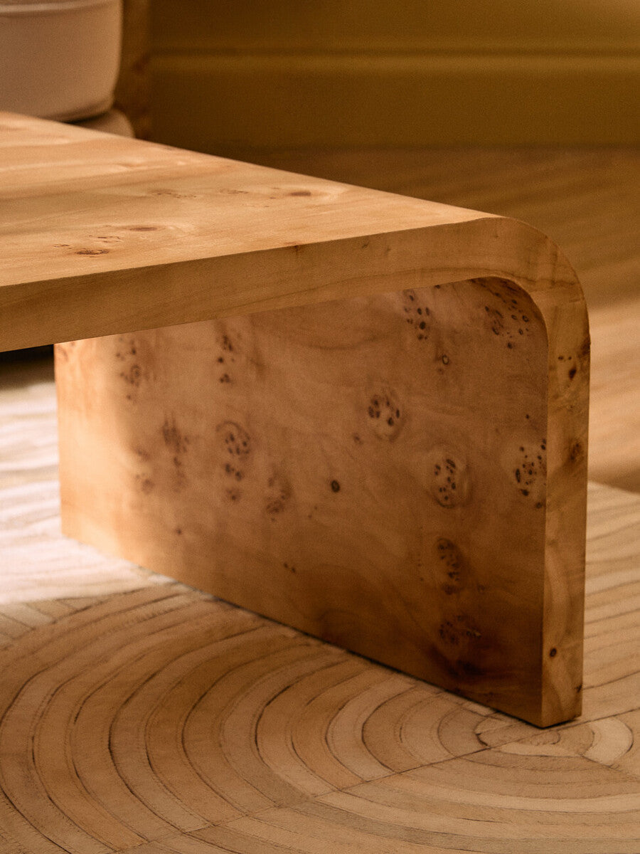 Burl Coffee Table - Industrious Decor