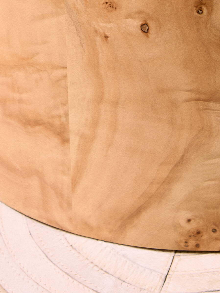 Burl Side Round Table - Industrious Decor