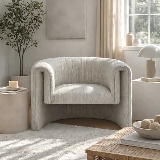 Lennox Curved Accent Chair - Industrious Decor