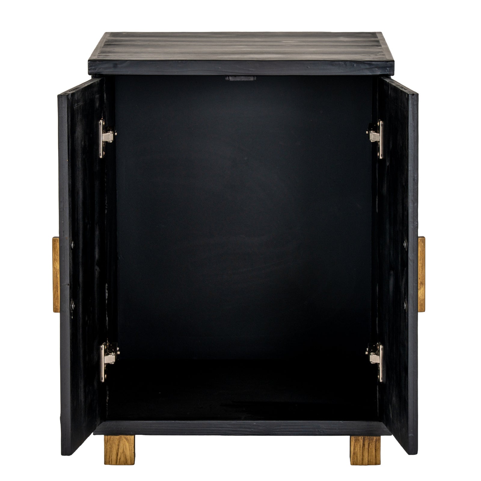 Art Deco Geometric 2 Door Small Sideboard - Black and Gold - Industrious Decor