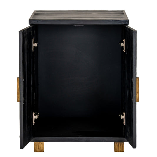 Art Deco Geometric 2 Door Small Sideboard - Black and Gold - Industrious Decor
