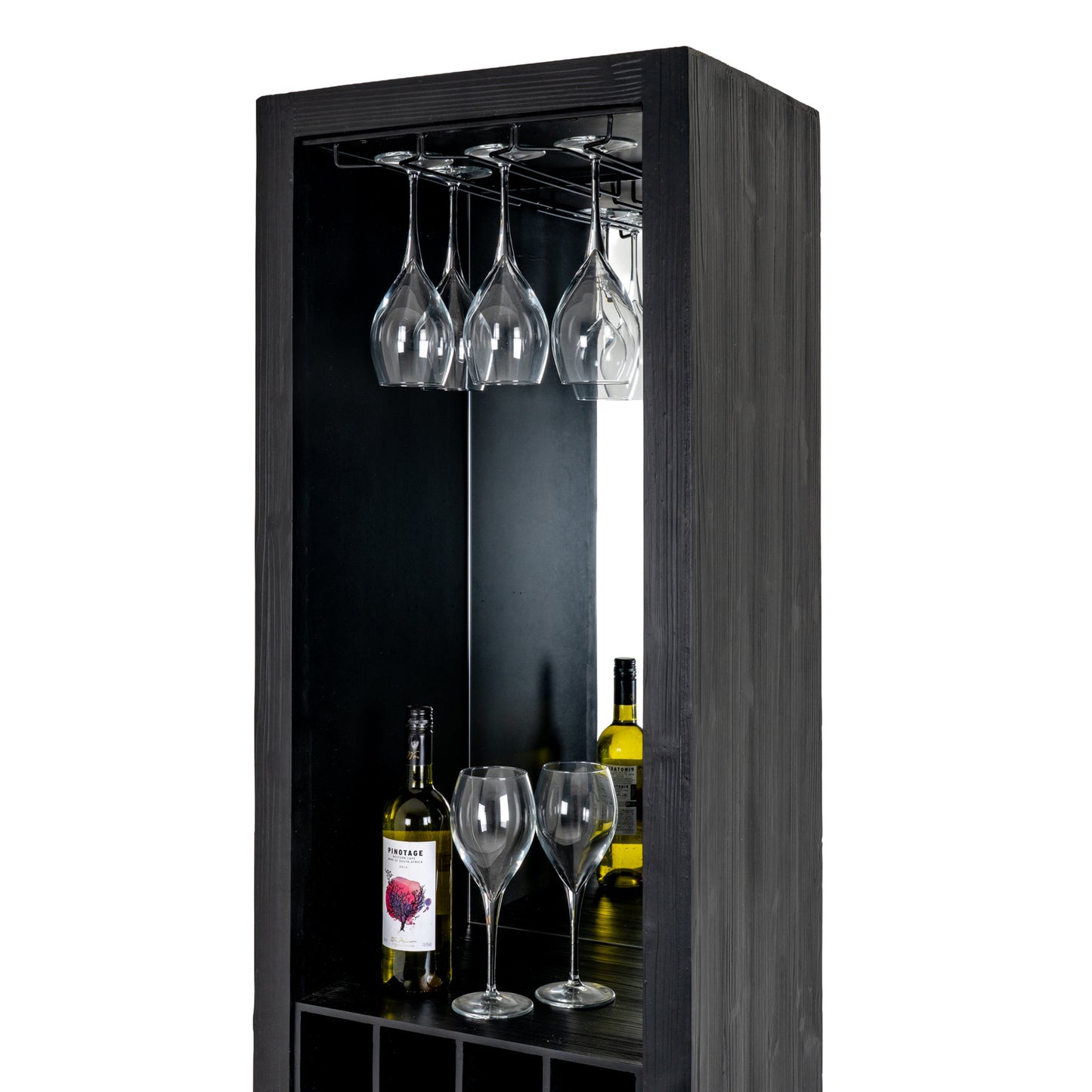 Art Deco Geometric Drinks Cabinet - Black and Gold - Industrious Decor