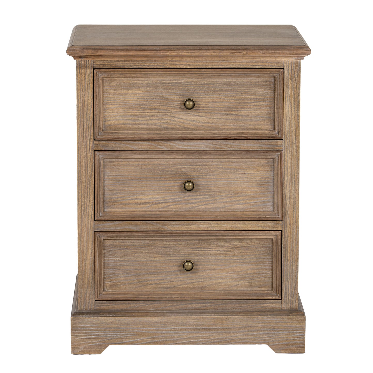 3 Drawer Bedside Chest - Natural Oak - Industrious Decor