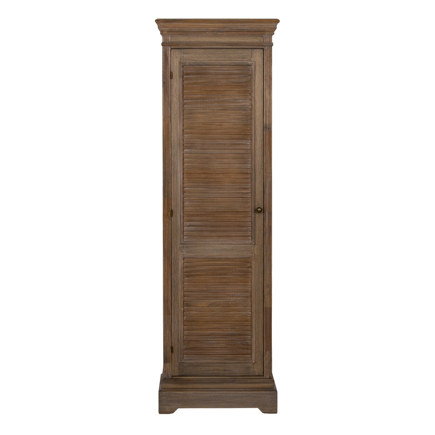 Louvred Shutter Tall Cabinet - Natural Oak - Industrious Decor