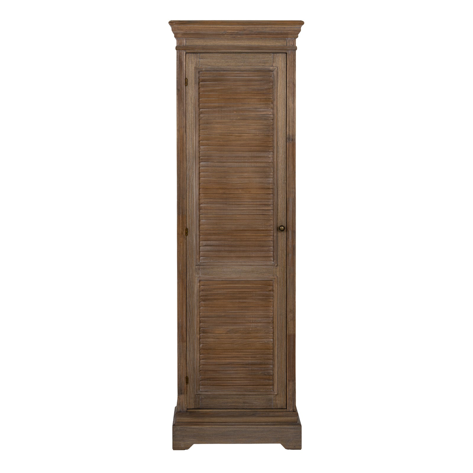 Louvred Shutter Tall Cabinet - Natural Oak - Industrious Decor