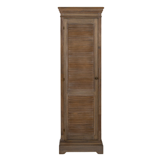 Louvred Shutter Tall Cabinet - Natural Oak - Industrious Decor