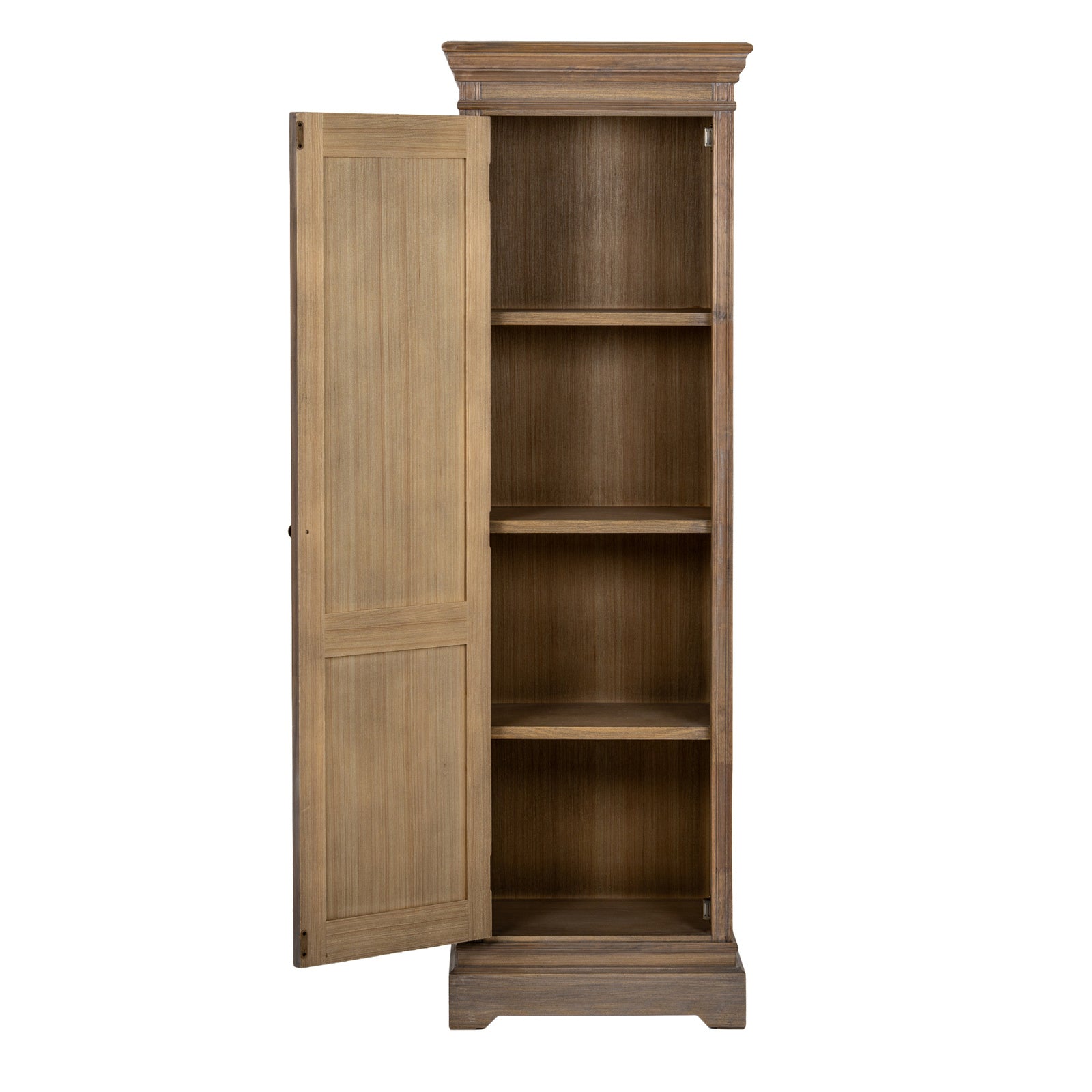 Louvred Shutter Tall Cabinet - Natural Oak - Industrious Decor