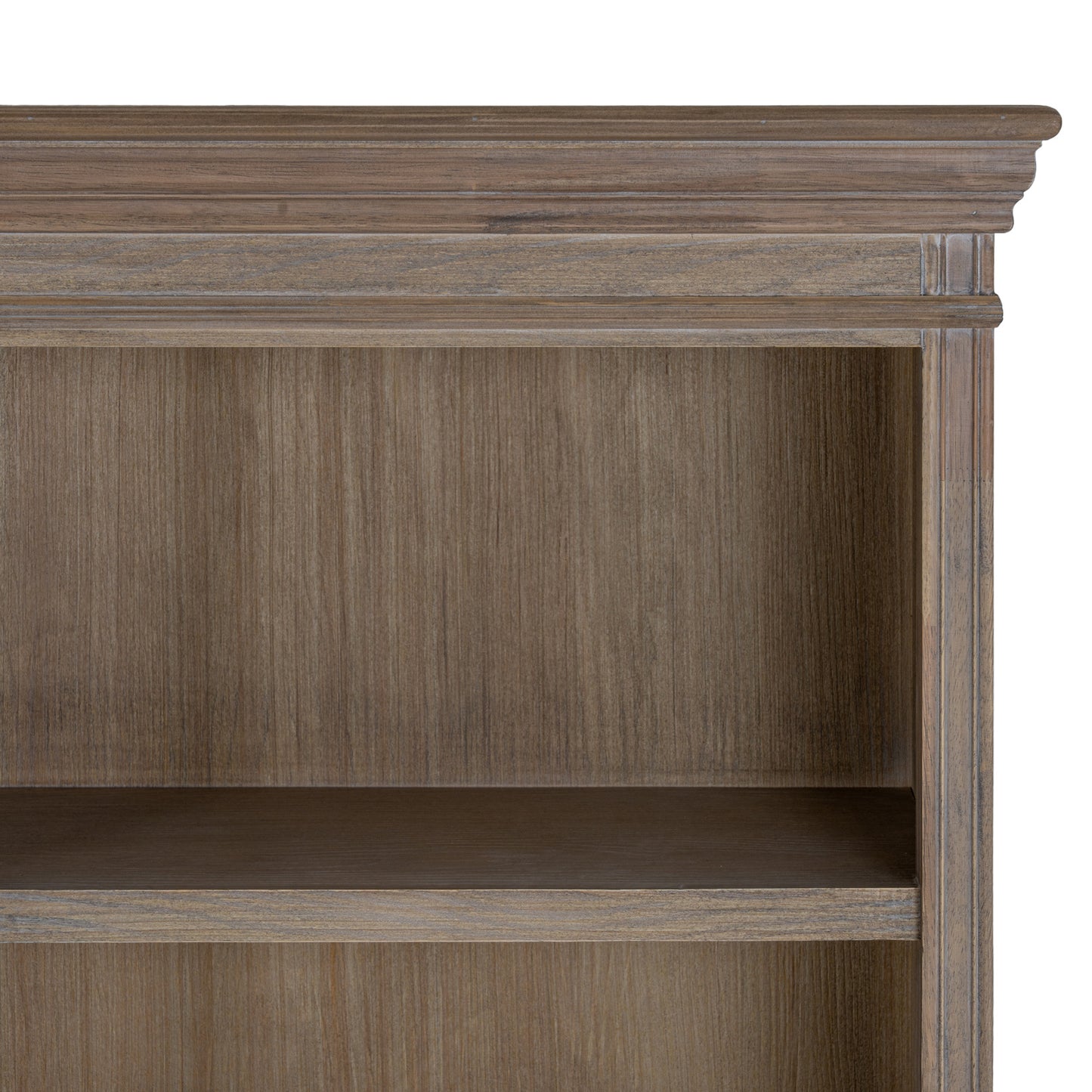 Louvred Open Hutch Dresser Top - Natural Oak - Industrious Decor