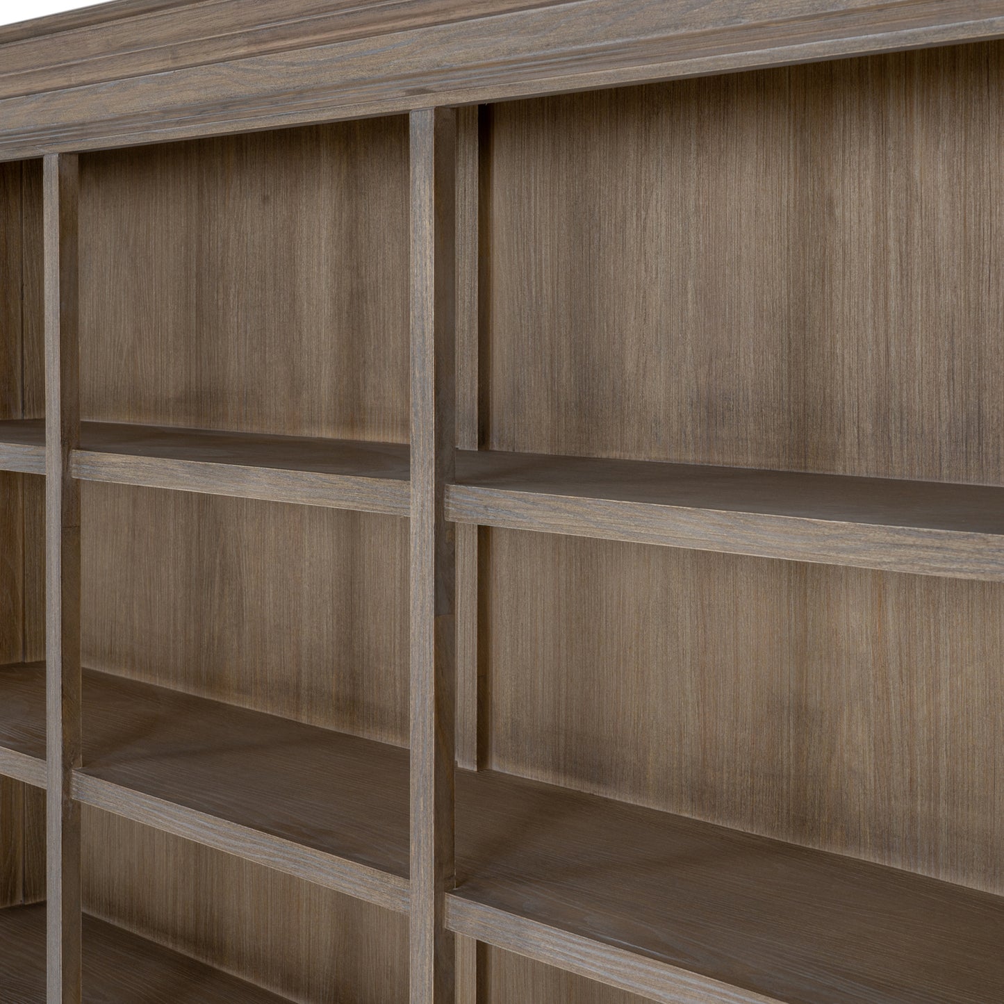 Louvred Open Hutch Dresser Top - Natural Oak - Industrious Decor