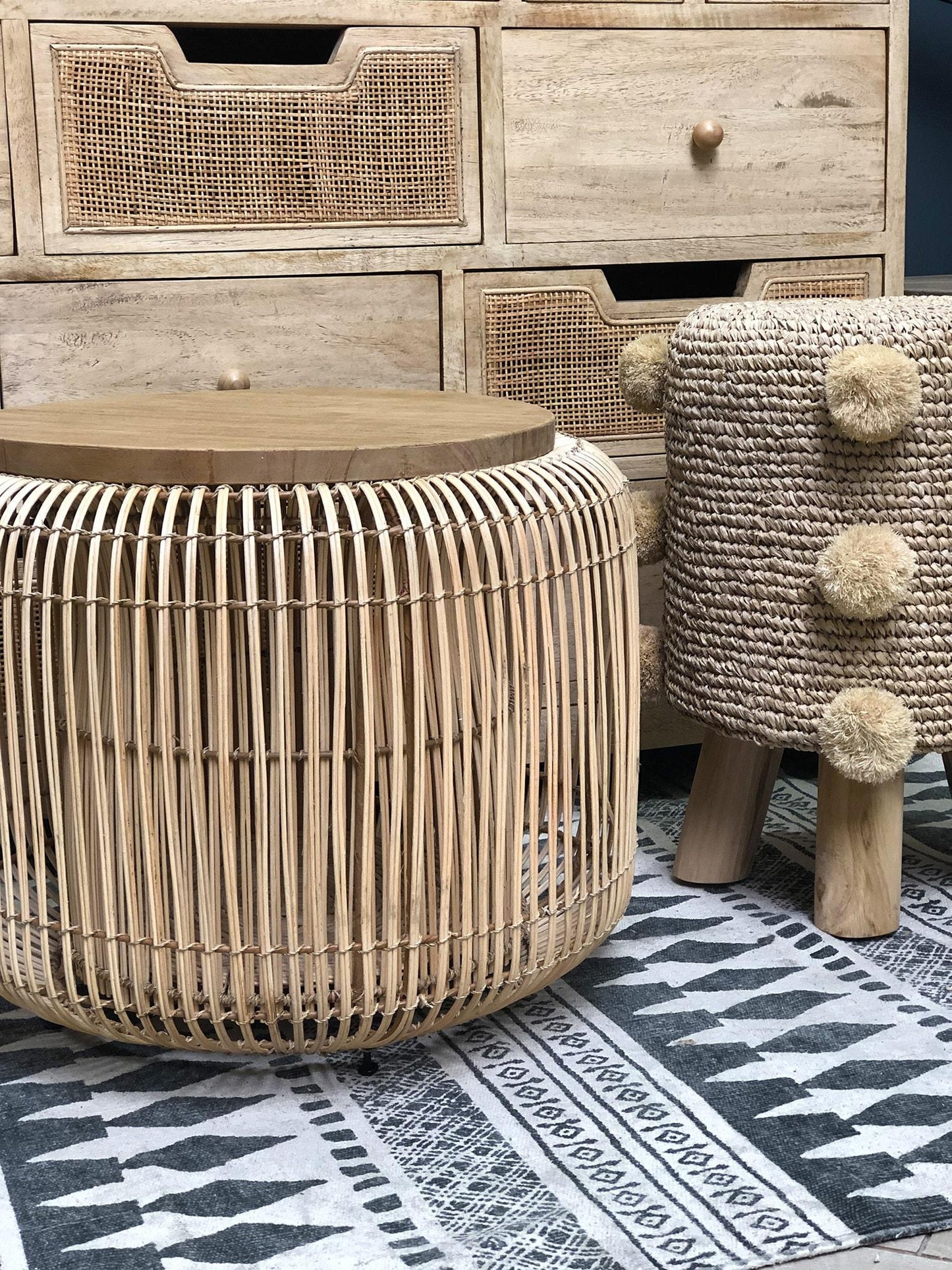 Rattan Storage Coffee Table