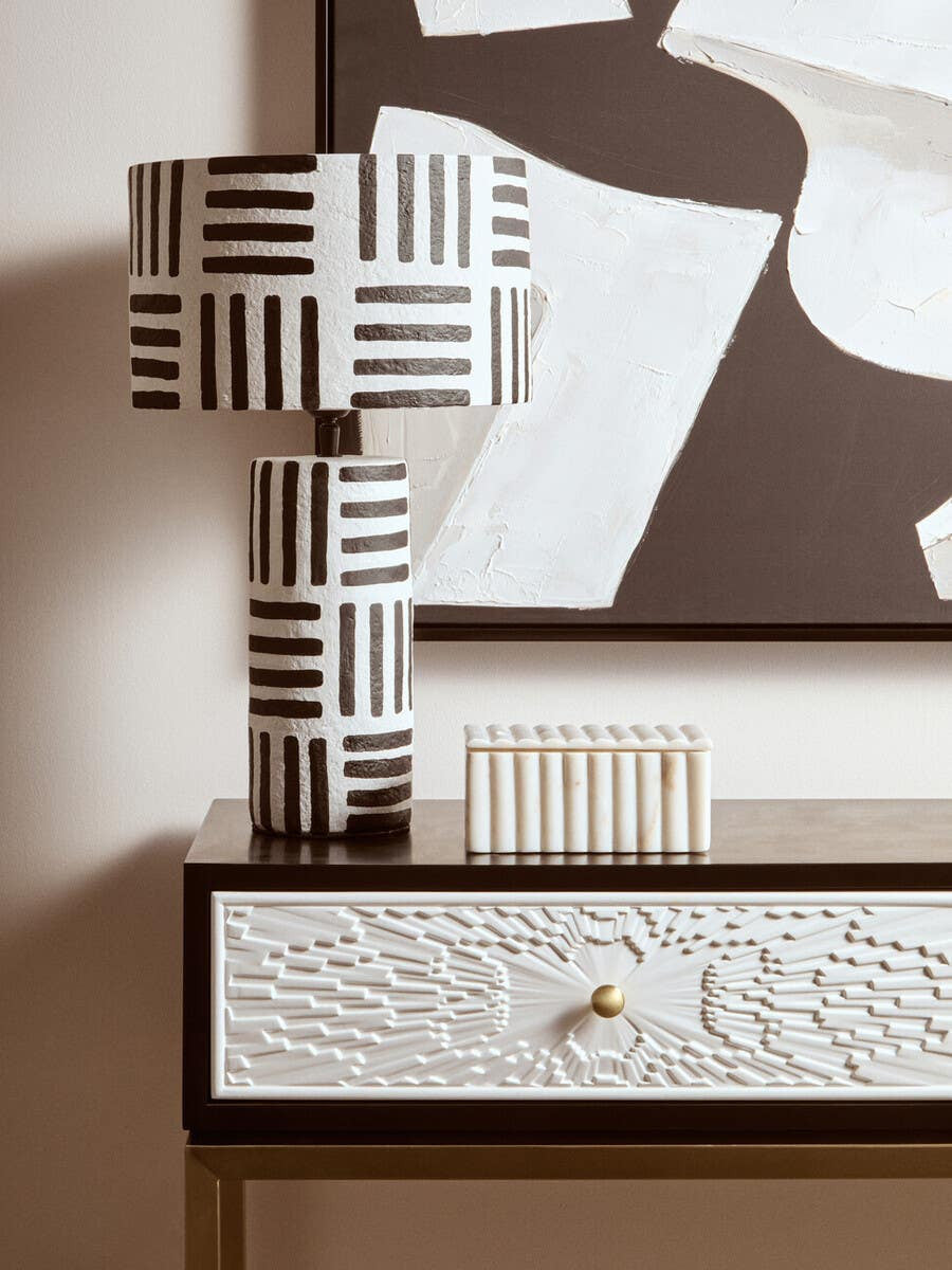 Geo Lines Table Lamp - Industrious Decor