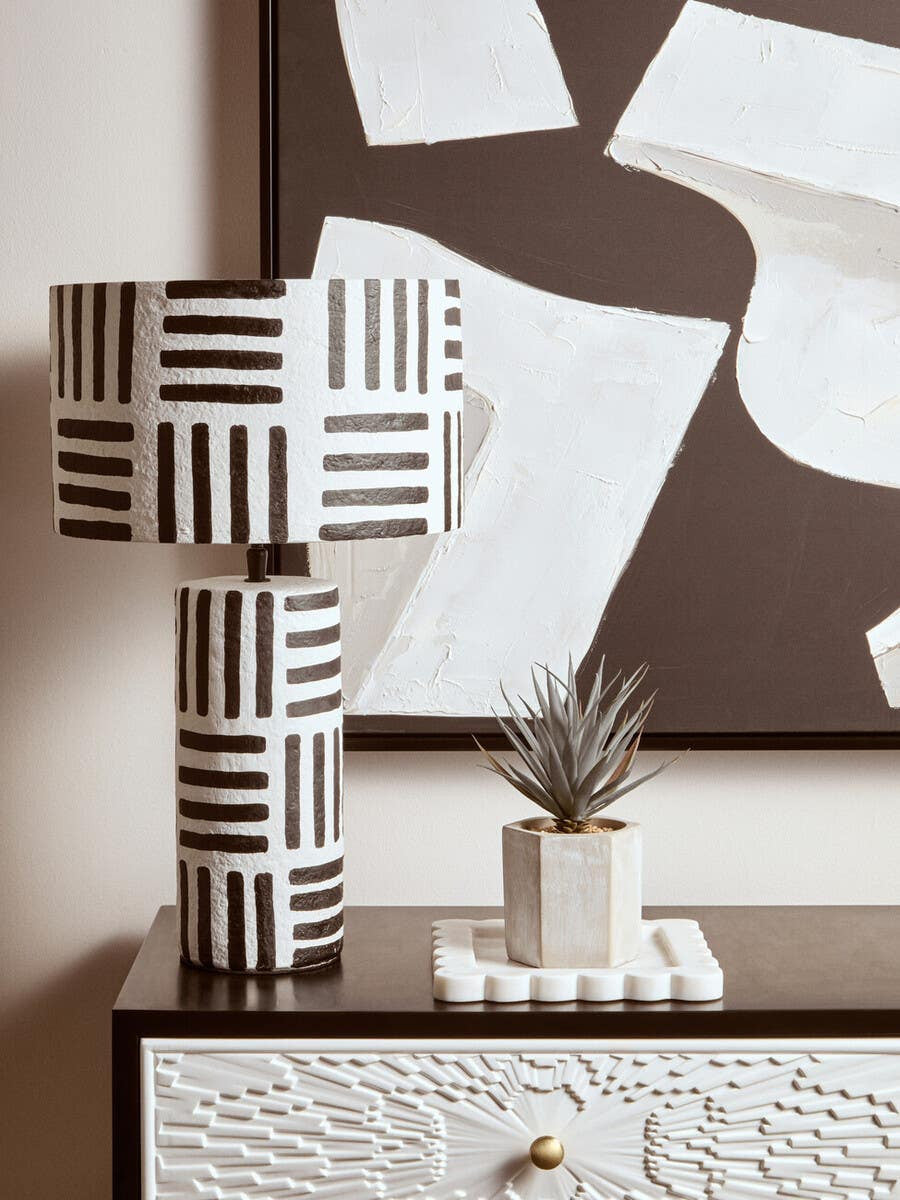 Geo Lines Table Lamp - Industrious Decor