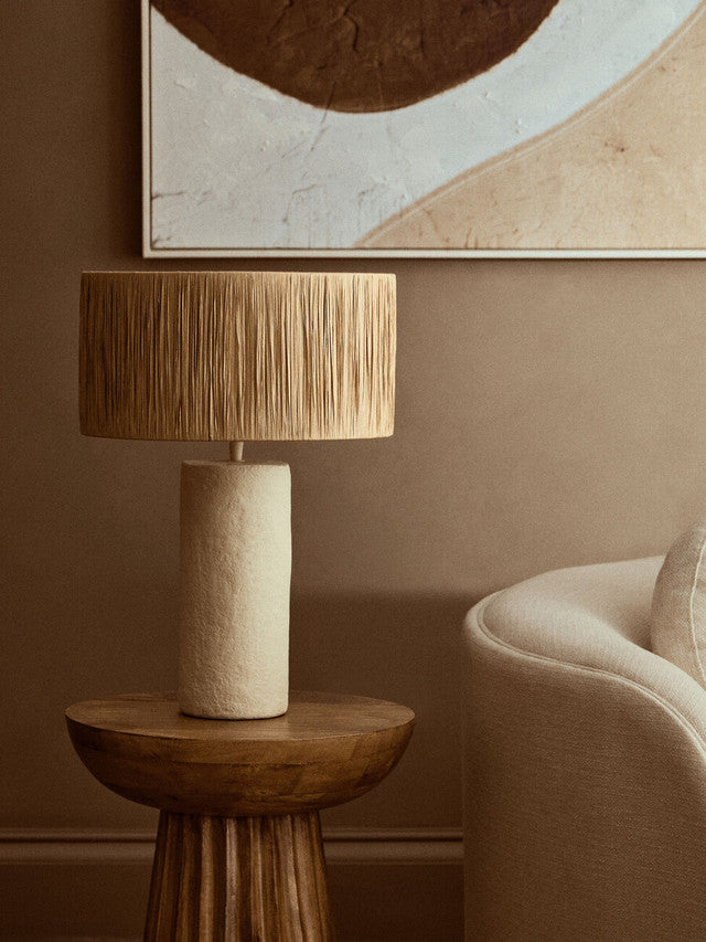 Kay Raffia Table Lamp - Industrious Decor
