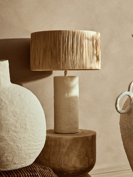Kay Raffia Table Lamp - Industrious Decor