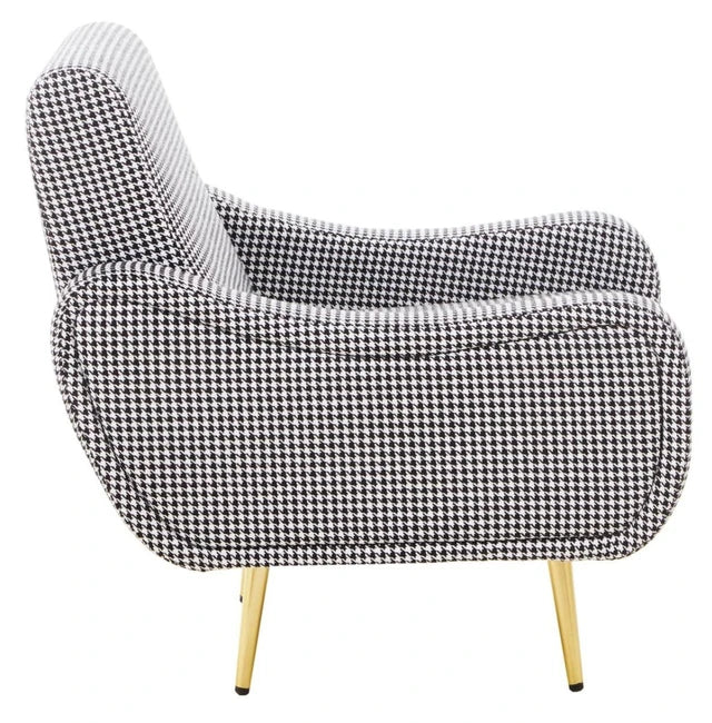 Houndstooth Accent Armchair - Industrious Decor