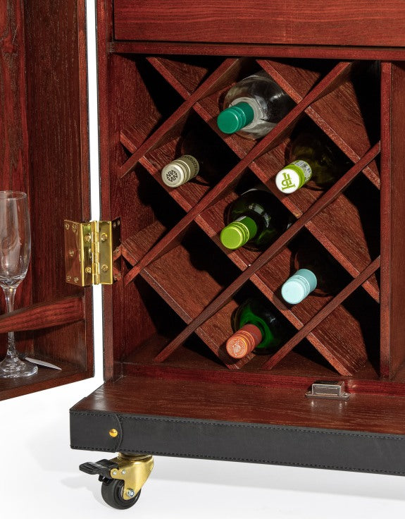 Orient Leather Bar Cabinet