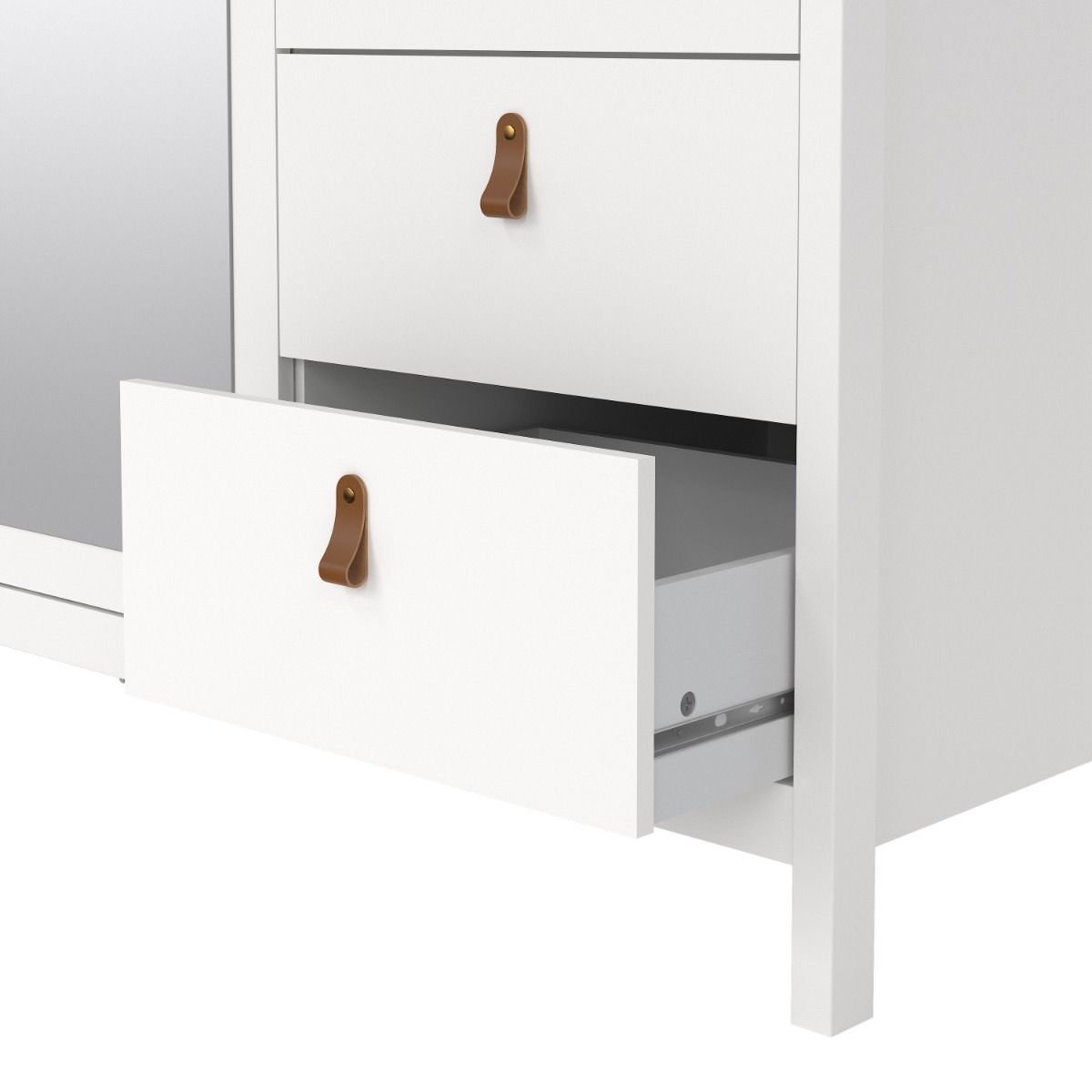 Yarwood Wardrobe with Mirror & Drawers - Industrious Decor