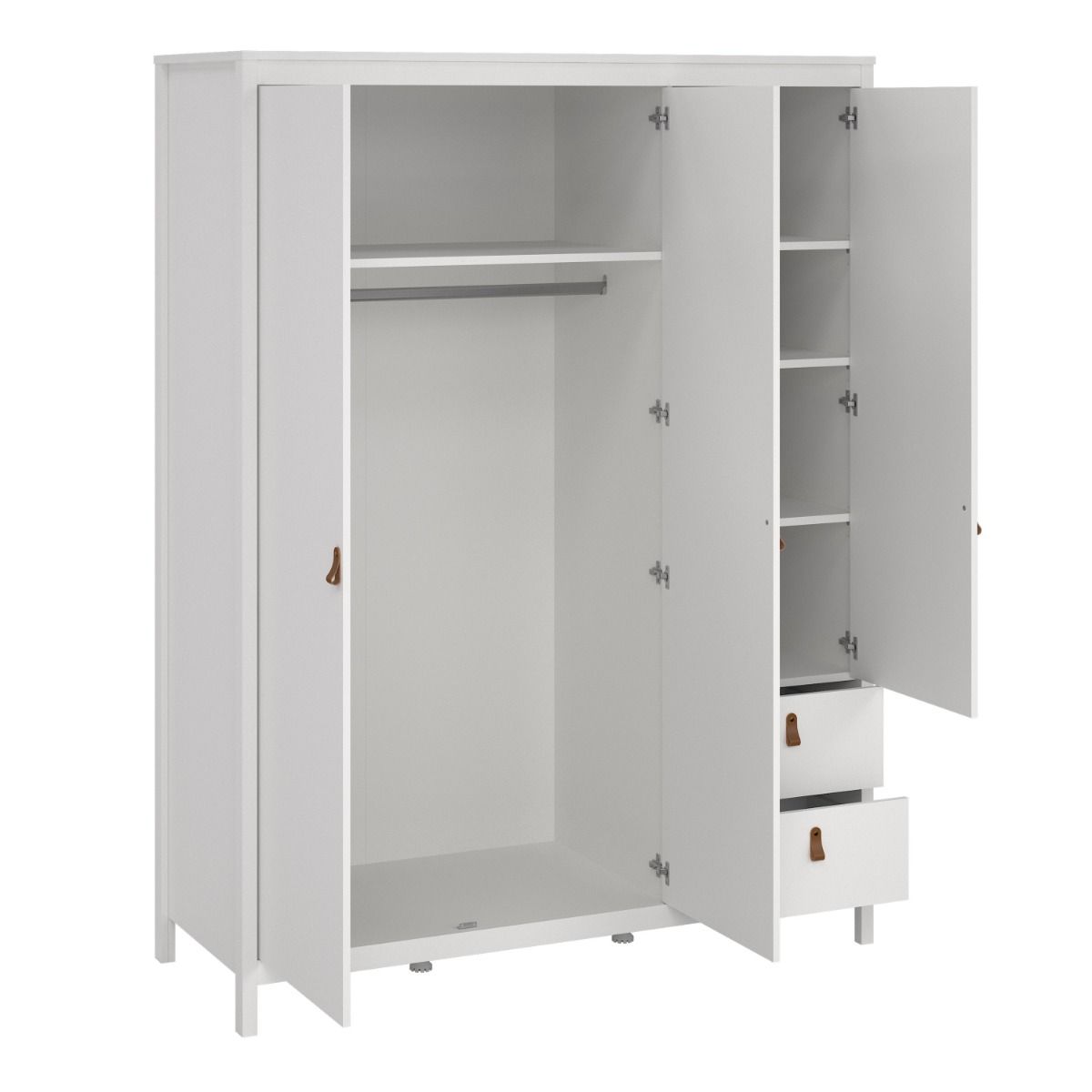 Yarwood Wardrobe with Mirror & Drawers - Industrious Decor