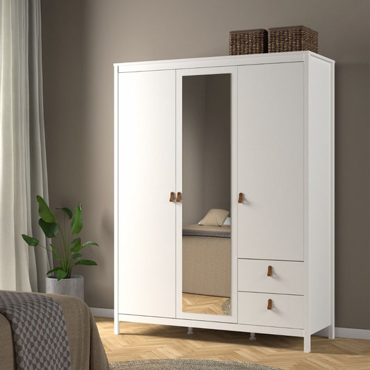 Yarwood Wardrobe with Mirror & Drawers - Industrious Decor