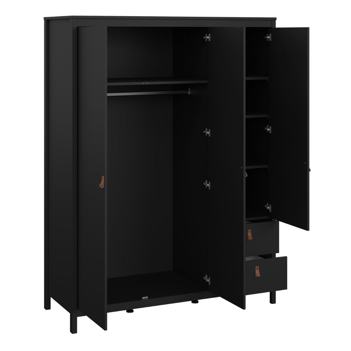 Yarwood Wardrobe with Mirror & Drawers - Industrious Decor
