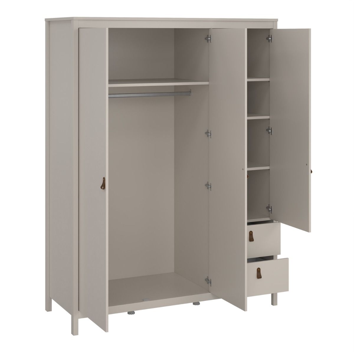 Yarwood Wardrobe with Mirror & Drawers - Industrious Decor