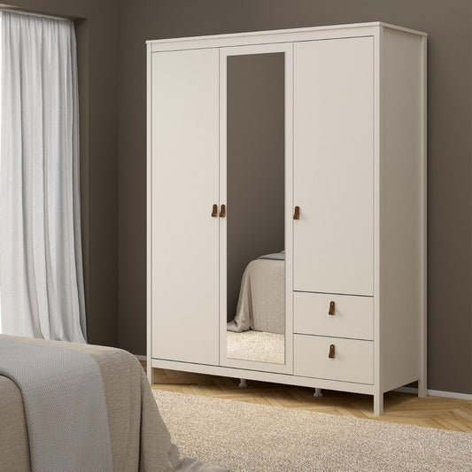 Yarwood Wardrobe with Mirror & Drawers - Industrious Decor