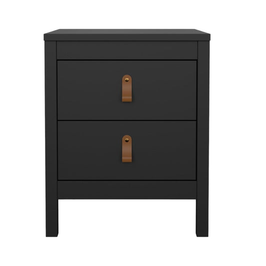 Yarwood Bedside Black - Tan - Industrious Decor