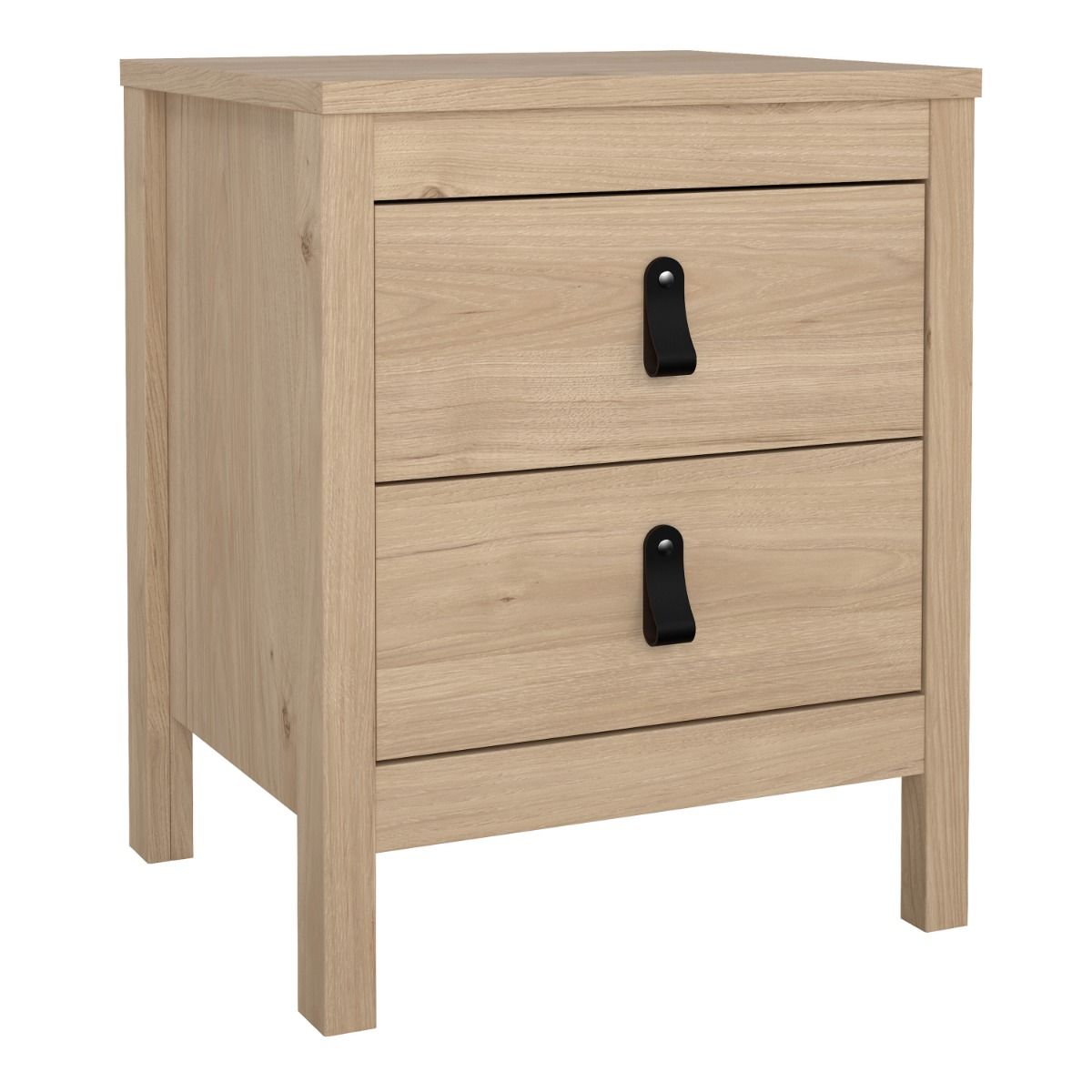 Yarwood Bedside Oak - Black - Industrious Decor