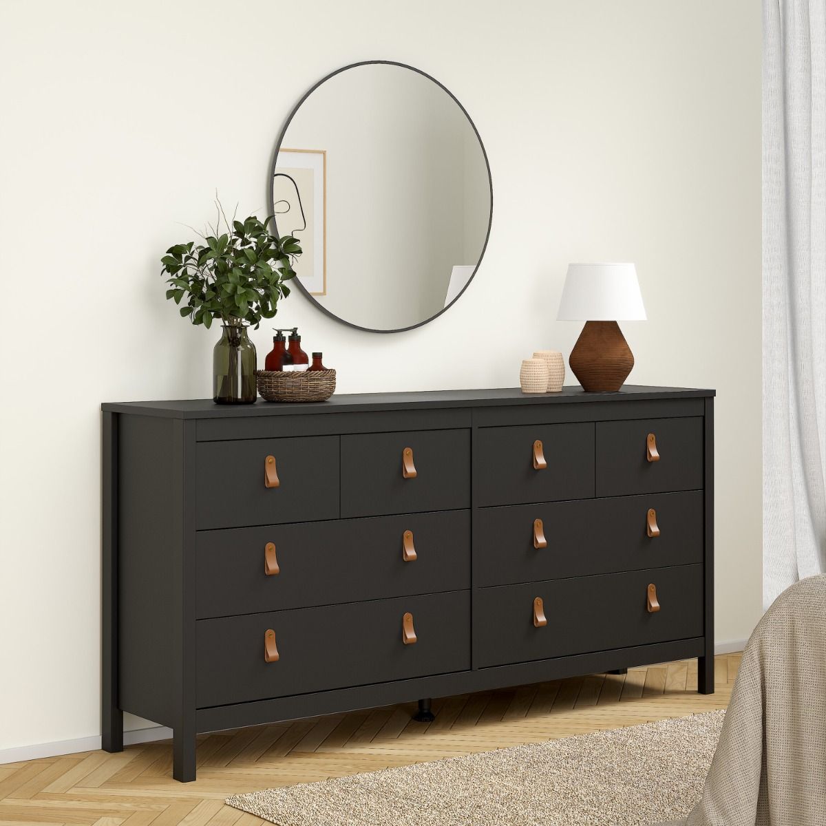 Yarwood Wide Chest 4 + 4 Drawers - Industrious Decor