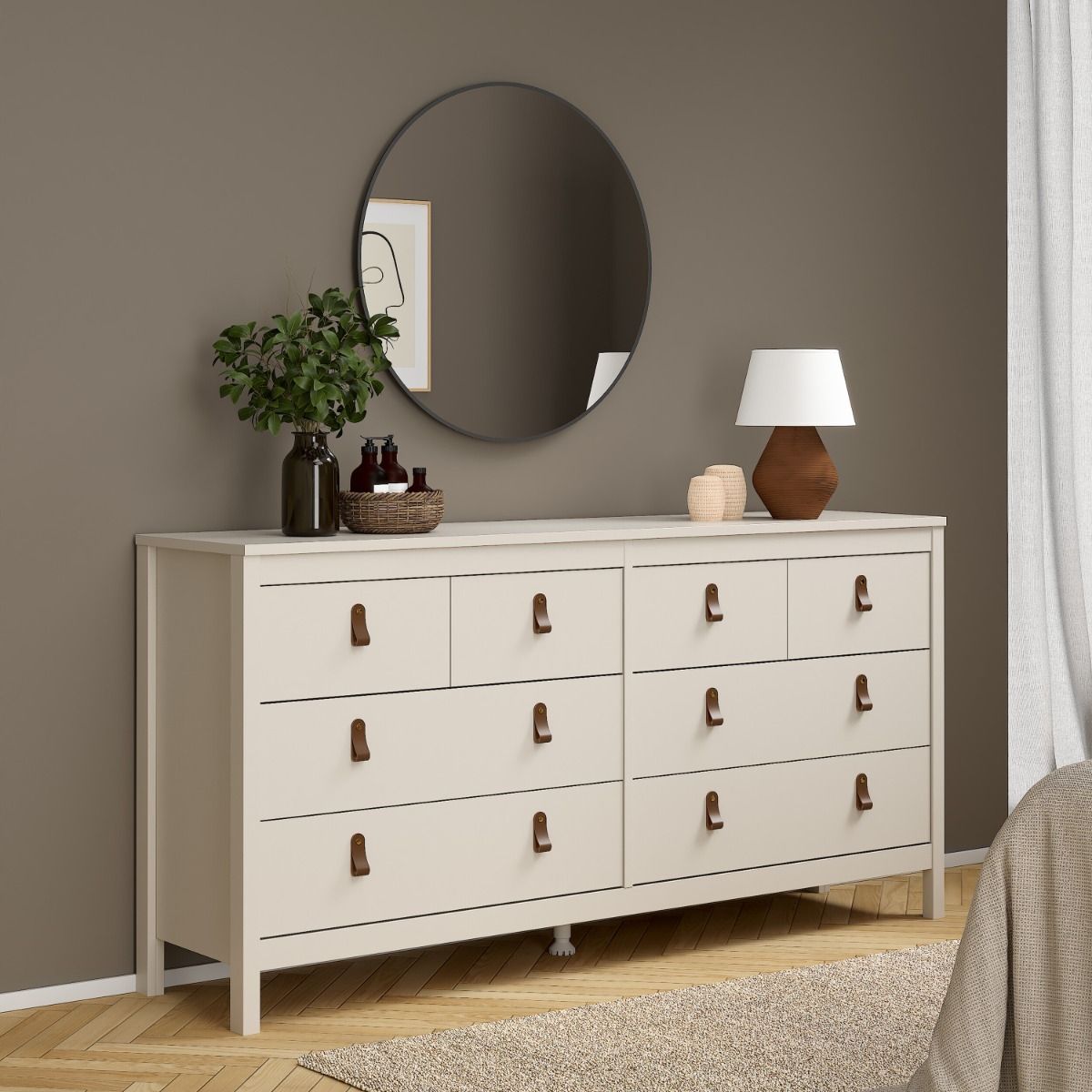 Yarwood Wide Chest 4 + 4 Drawers - Industrious Decor
