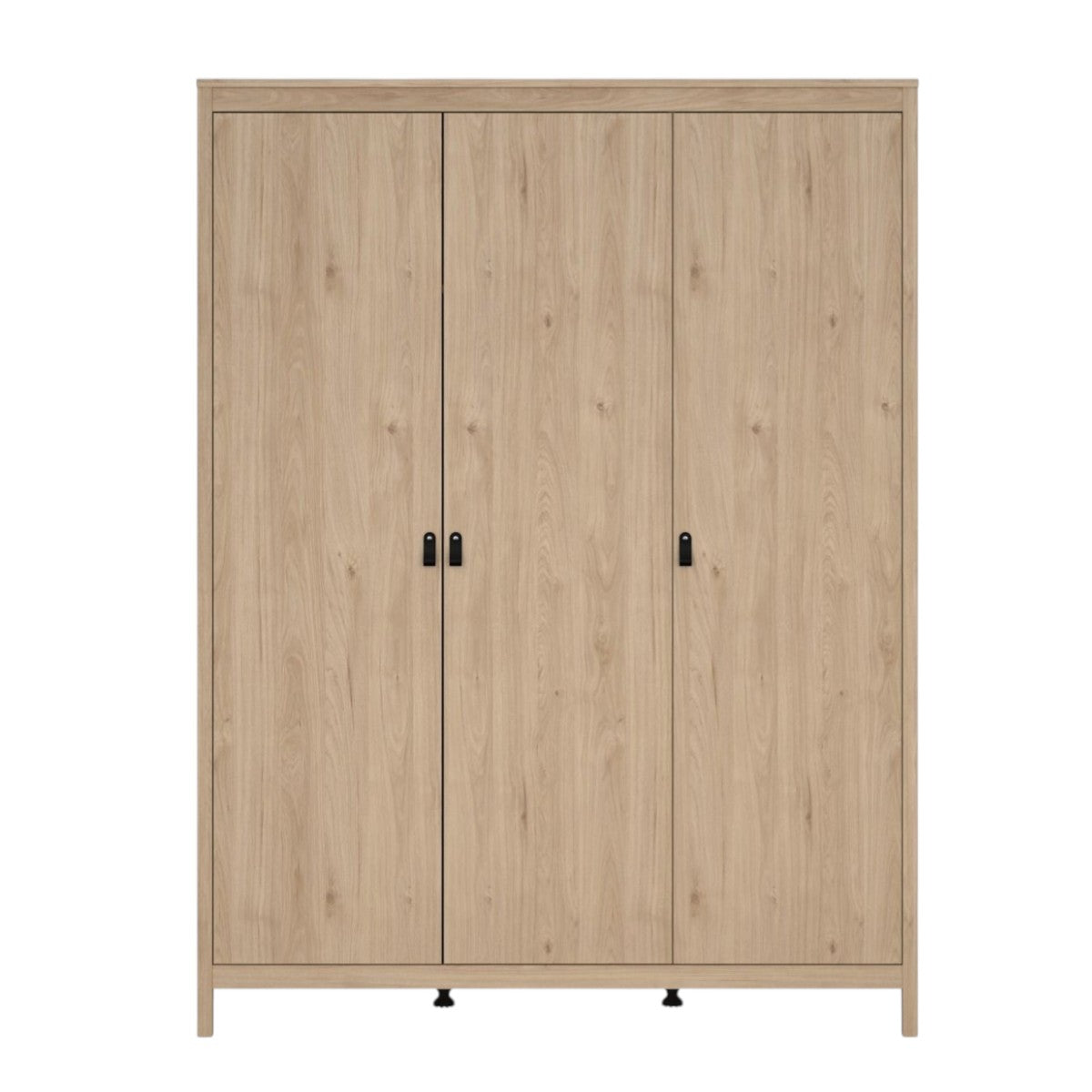 Yarwood Triple Wardrobe Triple Oak - Black - Industrious Decor