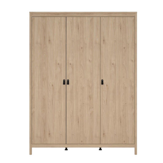 Yarwood Triple Wardrobe Triple Oak - Black - Industrious Decor